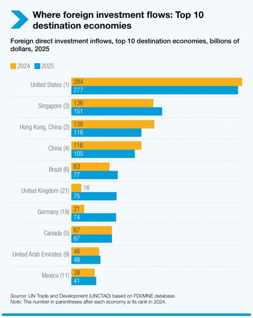 Foreign investment flows